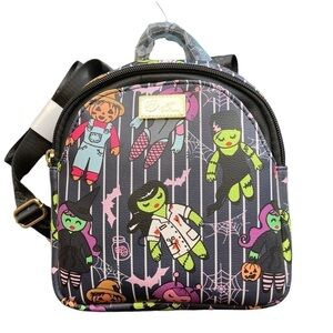 Betsey Johnson Spooky Dolls Faux Leather Backpack NWT